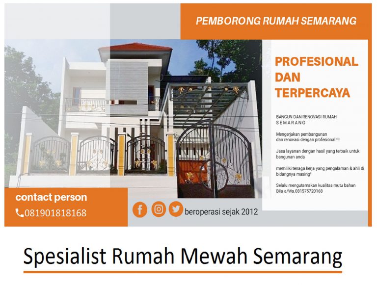 Pemborong profesional sepsialis rumah mewah Semarang